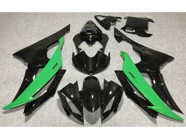 2008-2016 Gloss Black & Green R6 Fairings