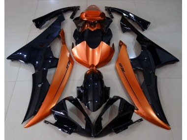 2008-2016 Gloss Black & Light Orange R6 Fairings