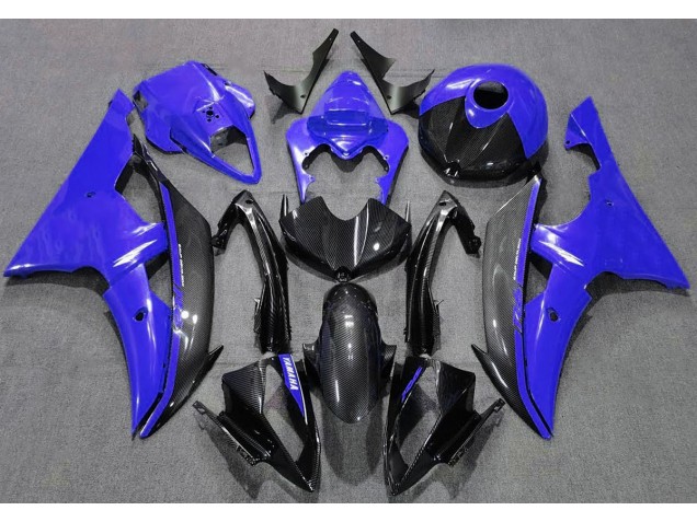 2008-2016 Gloss Blue and Carbon R6 Fairings