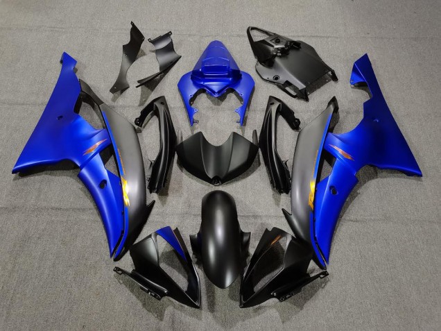 2008-2016 Matte Black and Blue R6 Fairings