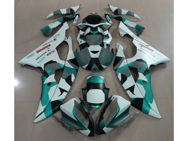 2008-2016 Seafoam Green Snow Camo R6 Fairings