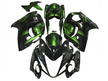 2008-2020 Gloss Black and Deep Green GSXR 1300 Hayabusa Fairings