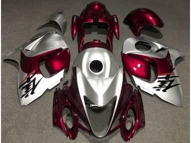 2008-2020 Gloss Red and Silver GSXR 1300 Hayabusa Fairings