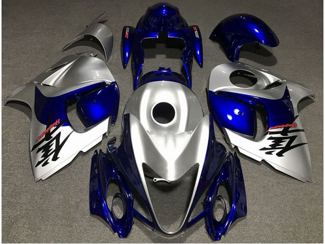2008-2020 Gloss Silver and Blue GSXR 1300 Hayabusa Fairings