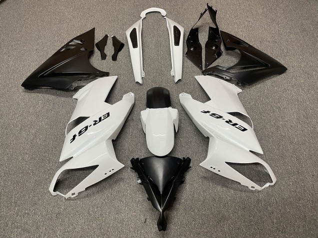 2009-2011 White Black Logo Ninja 650R Fairings 2009-2011 White Black Logo Ninja 650R Fairings