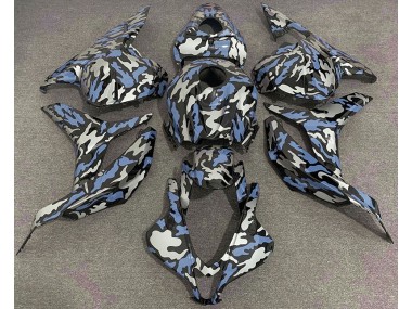 2009-2012 Blue and Silver Camo CBR600RR Fairings