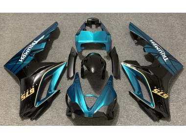 2009-2012 Gloss Light Blue and Black Daytona 675 Fairings