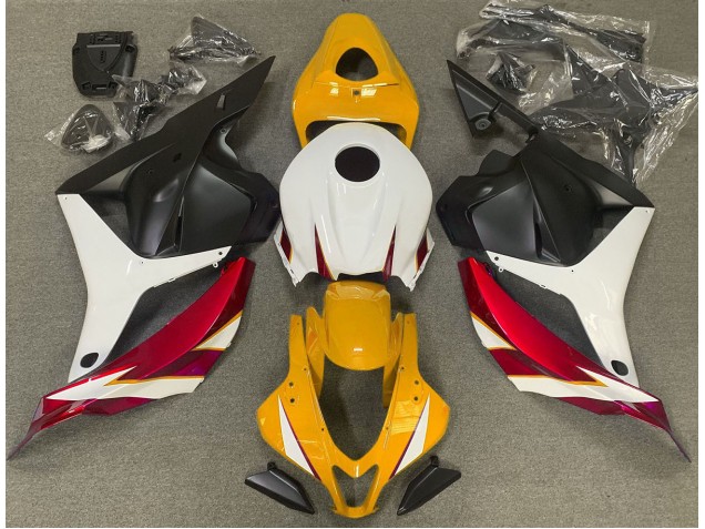 2009-2012 Gloss Red White and Yellow CBR600RR Fairings