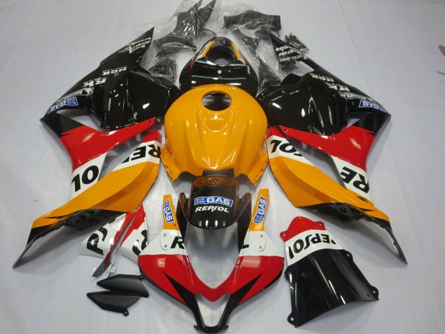 2009-2012 Light Orange Repsol CBR600RR Fairings