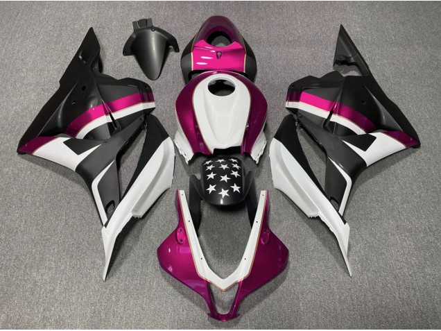 2009-2012 Matte Black and Pink Star CBR600RR Fairings