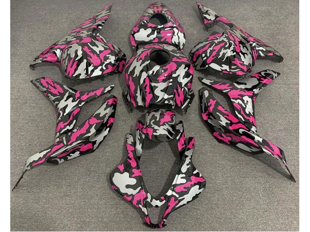 2009-2012 Pink and Silver Camo CBR600RR Fairings