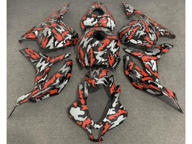 2009-2012 Red Grey Camo CBR600RR Fairings