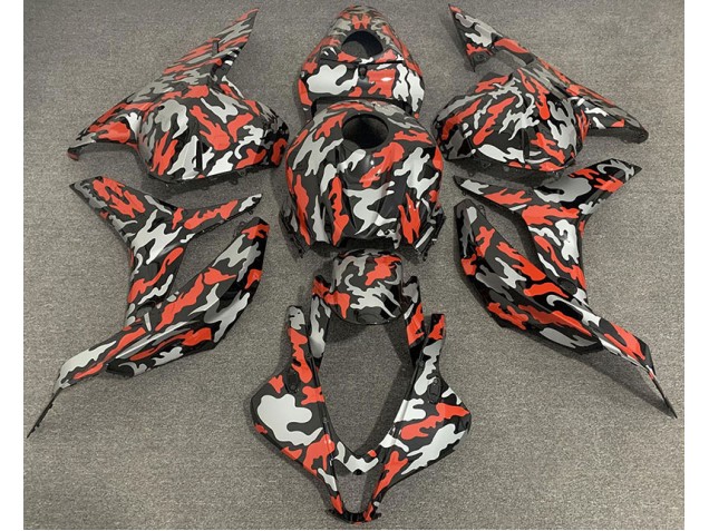 2009-2012 Red Grey Camo CBR600RR Fairings