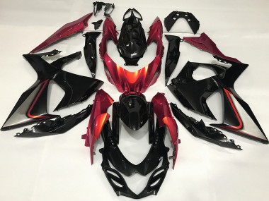 2009-2016 Burnt Orange and Black GSXR 1000 Fairings
