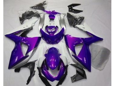 2009-2016 Gloss Purple & White GSXR 1000 Fairings