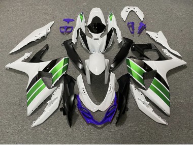 2009-2016 Gloss White Green Black and Purple GSXR 1000 Fairings
