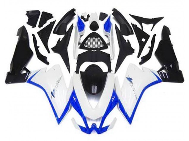 2010-2015 Gloss White & Blue RSV4 1000 Fairings