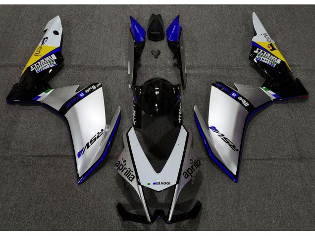 2010-2015 Silver Pirelli & Blue RSV4 1000 Fairings