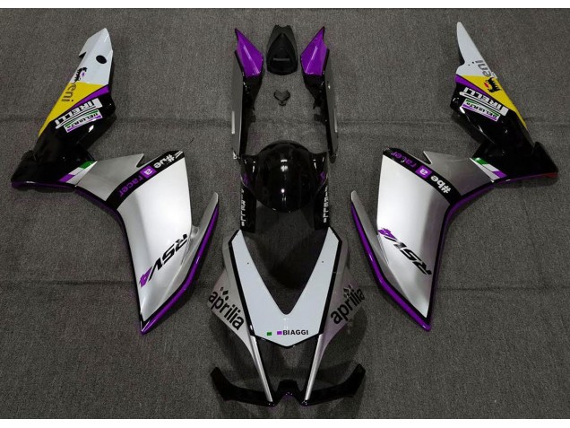 2010-2015 Silver Pirelli & Purple RSV4 1000 Fairings