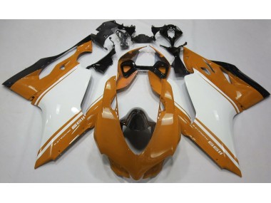 2011-2014 Gloss Orange White and Black Ducati 1199 Fairings
