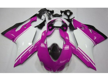 2011-2014 Gloss Pink White and Black Ducati 1199 Fairings