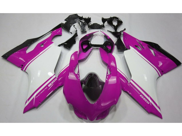 2011-2014 Gloss Pink White and Black Ducati 1199 Fairings