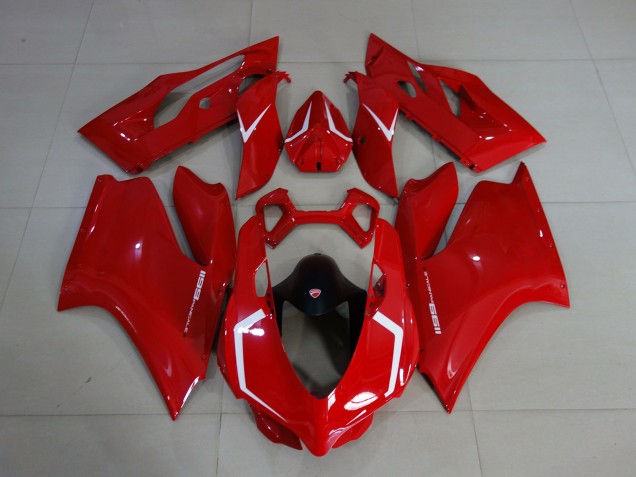 2011-2014 Gloss Red & White Ducati 1199 Fairings