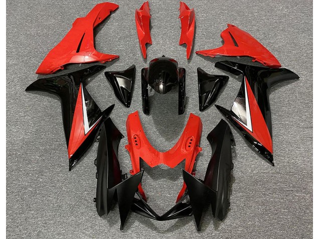 2011-2024 Gloss Red and Black GSXR 600-750 Fairings