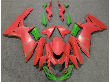 2011-2024 Matte Grapefruit Red & Green GSXR 600-750 Fairings