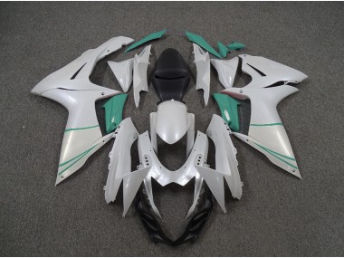 2011-2024 Pearl White and T Blue GSXR 600-750 Fairings