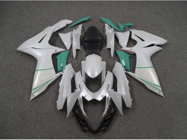 2011-2024 Pearl White and T Blue GSXR 600-750 Fairings 2011-2024 Pearl White and T Blue GSXR 600-750 Fairings