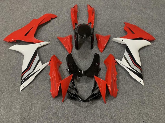 2011-2024 Red and Gloss White Style GSXR 600-750 Fairings