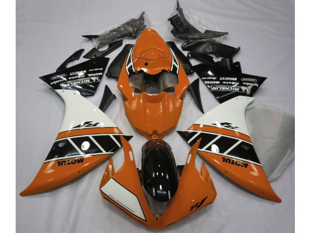 2012-2014 Gloss Orange White and Black R1 Fairings 2012-2014 Gloss Orange White and Black R1 Fairings