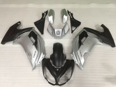 2012-2016 Silver and Black Ninja 650R Fairings