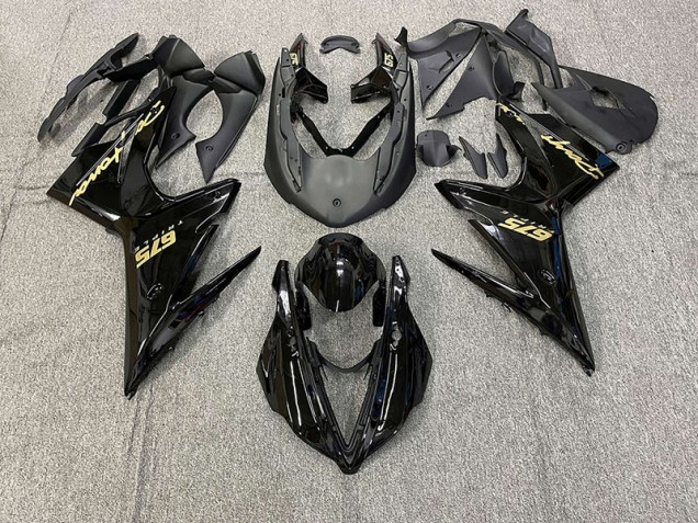 2013-2016 Gloss Black w Gold Daytona 675 Fairings