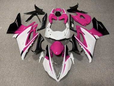 2013-2016 Gloss White and Pink Daytona 675 Fairings