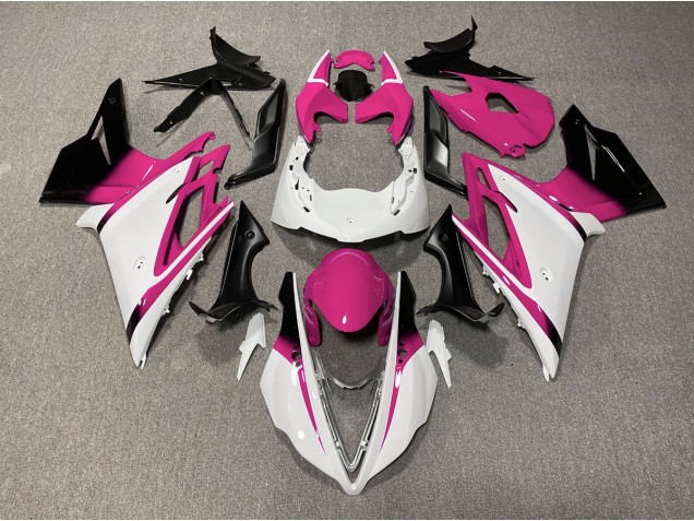 2013-2016 Gloss White and Pink Daytona 675 Fairings