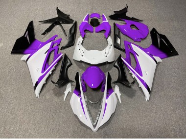 2013-2016 Gloss White and Purple Daytona 675 Fairings