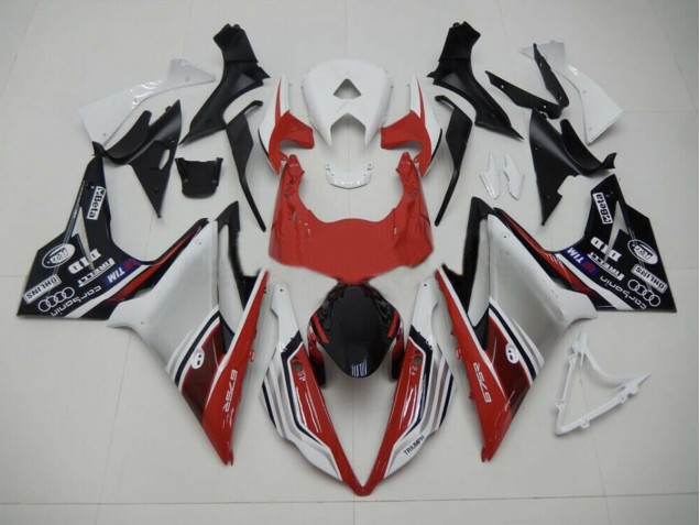 2013-2016 Red White and Black Style Daytona 675 Fairings