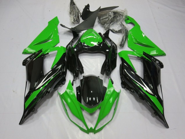 2013-2018 Black and Green ZX6R Fairings 2013-2018 Black and Green ZX6R Fairings