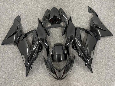 2013-2018 Gloss Black Plain ZX6R Fairings