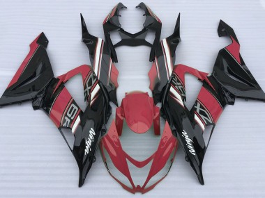 2013-2018 Gloss Red and Black ZX6R Fairings