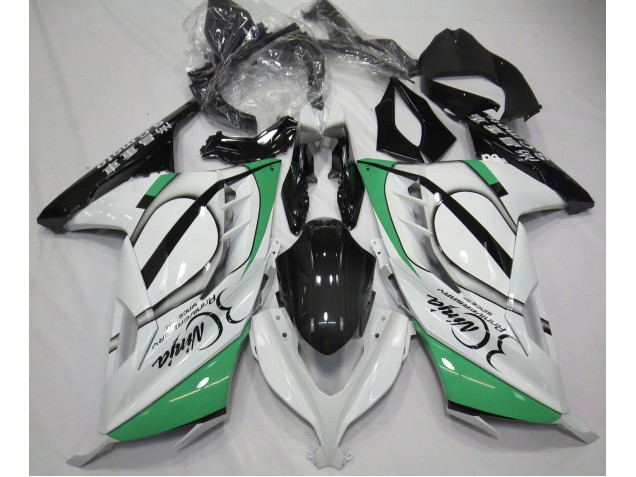 2013-2018 Gloss White and Green Ninja 300 Fairings 2013-2018 Gloss White and Green Ninja 300 Fairings