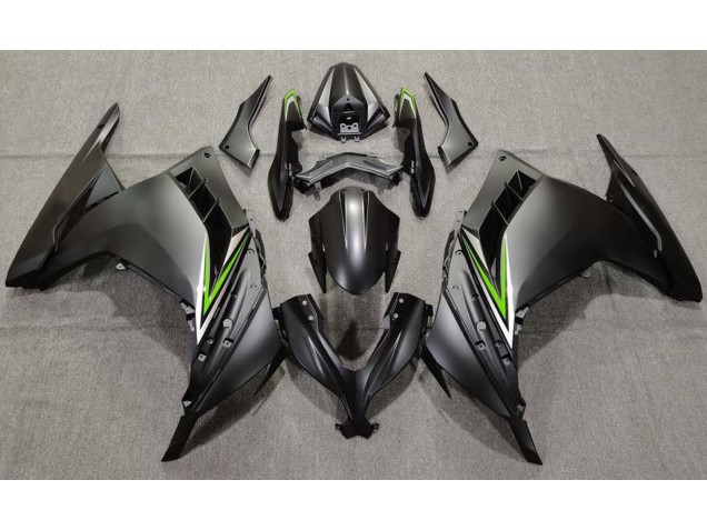 2013-2018 Matte Black & Green Ninja 300 Fairings 2013-2018 Matte Black & Green Ninja 300 Fairings
