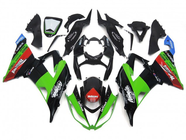 2013-2018 MotoCard Green and Black ZX6R Fairings 2013-2018 MotoCard Green and Black ZX6R Fairings