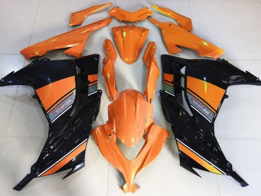 2013-2018 Sunrise Orange and Black Ninja 300 Fairings