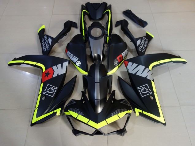 2015-2018 Matte Black and Yellow R3 Fairings