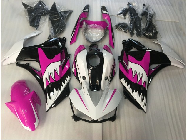 2015-2018 Pink and White Shark R3 Fairings 2015-2018 Pink and White Shark R3 Fairings