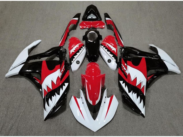 2015-2018 White Shark & Red R3 Fairings 2015-2018 White Shark & Red R3 Fairings