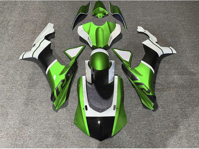 2015-2019 Green & Carbon Fiber Accents R1 Fairings